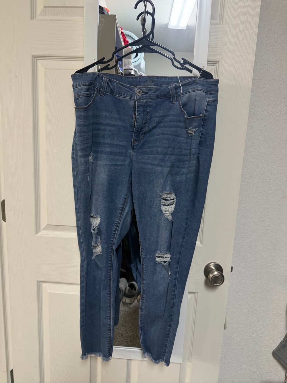 Distressed High-Rise Blue Women’s Jeans